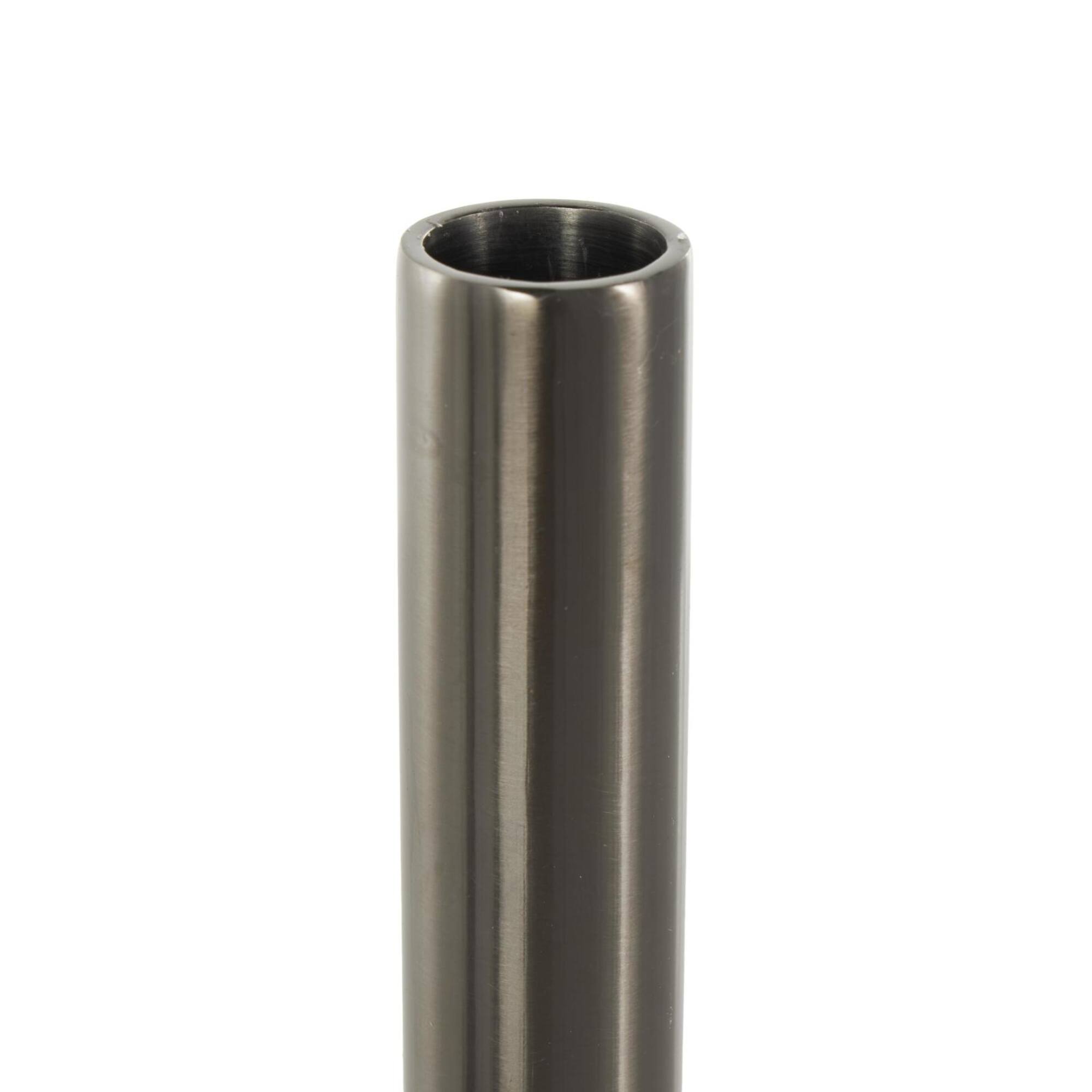 Silver Stainless Steel Slim Decorative Candle Holder with Round Base Set